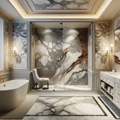 Bagno in marmo Breccia Capraia