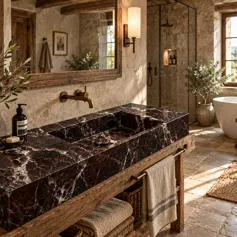 BAGNO CON LAVELLO ROSSO LEVANTO